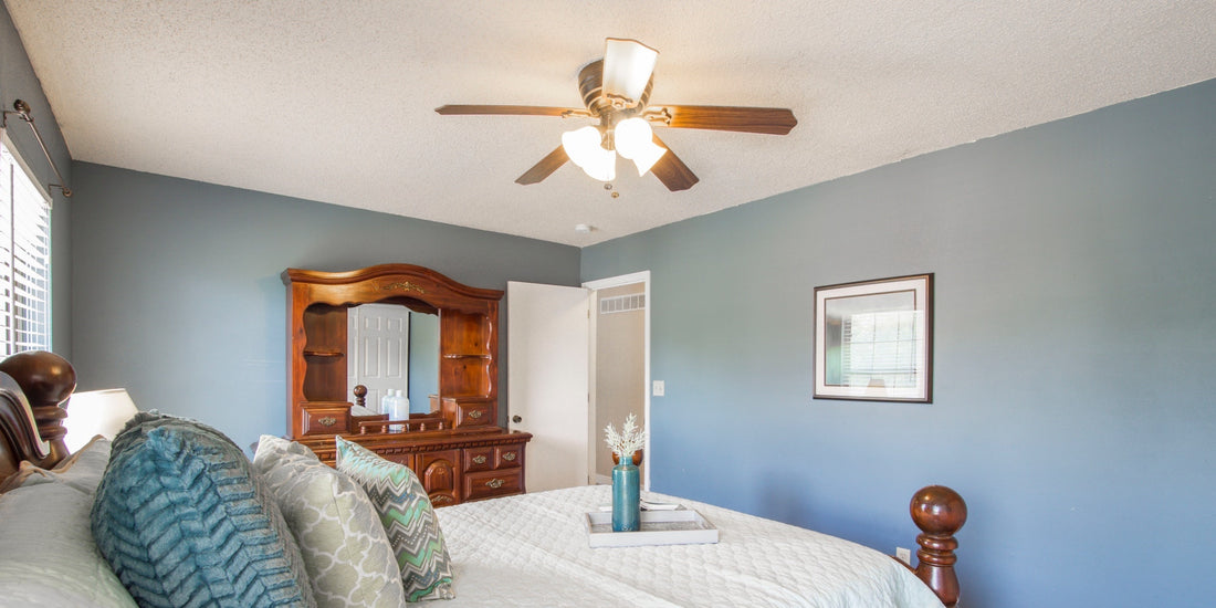 Plastic shims to stop noisy ceiling fan