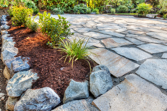 Level Flagstone Pavers with Wobble Wedges