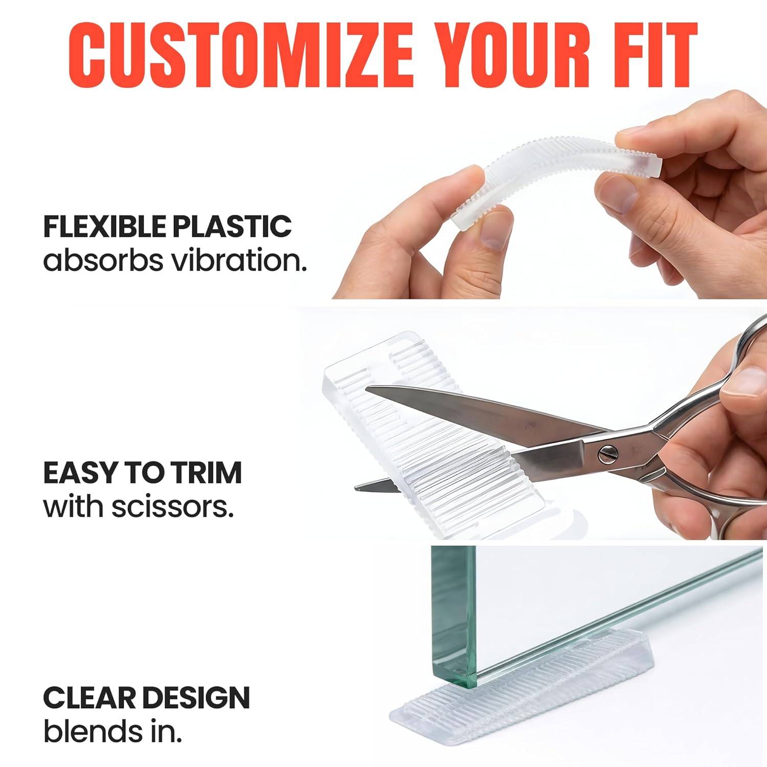 Customize Your Fit image shows how to trim