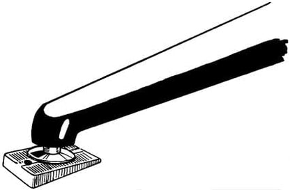 Illustration of a chair leg resting on a Wobble Wedge for stability and leveling
