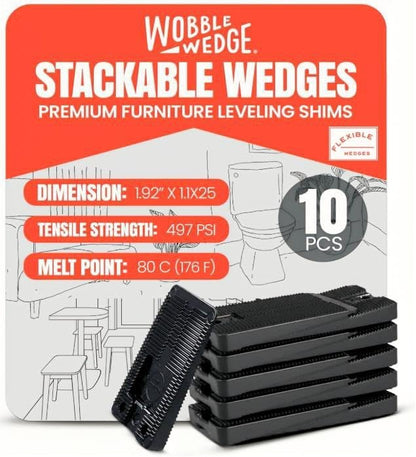 10 pack packaging of Wobble Wedge with black wedges on a white background