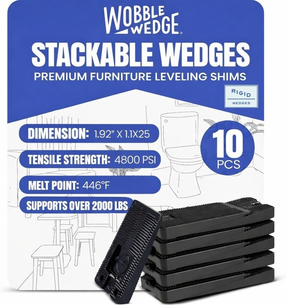 Wobble Wedge black stackable wedges 10 pack packaging with product display