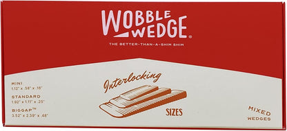 Wobble Wedge variety pack box in a red and white design showing different wedge sizes