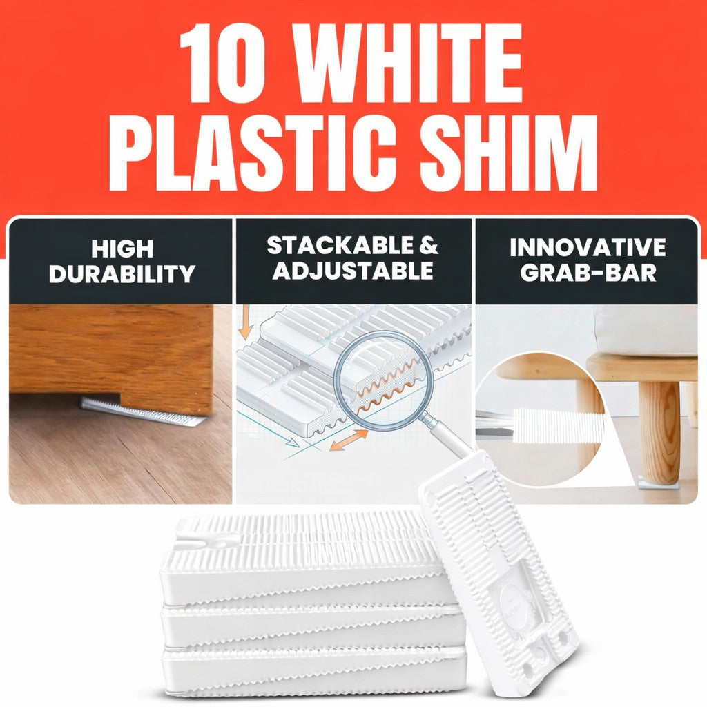 Stacked white Wobble Wedge with key features highlighted