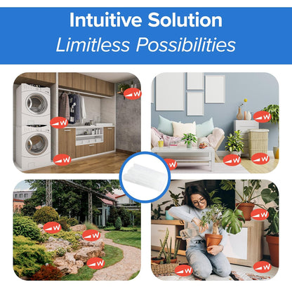 Wobble Wedge use scenarios in kitchen, living room, garden, and plant settings with “Intuitive Solution, Limitless Possibilities” text
