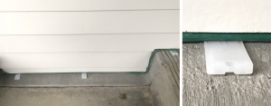 plastic shims used to wedge an electrical cord under siding.